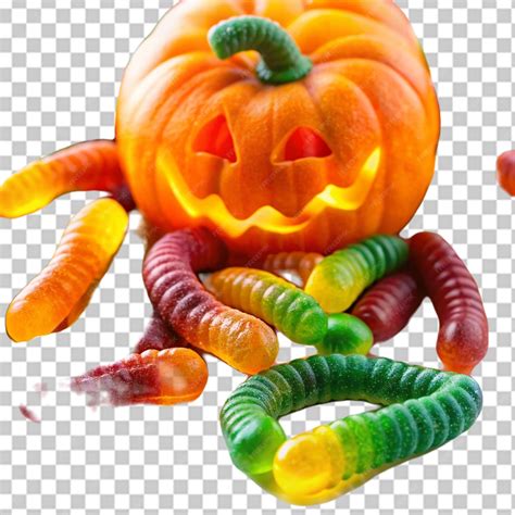 Premium PSD | Gummy worms halloween