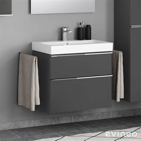 Evineo Ineo4 Vanity Unit W 74 Cm 2 Pull Out Compartments With