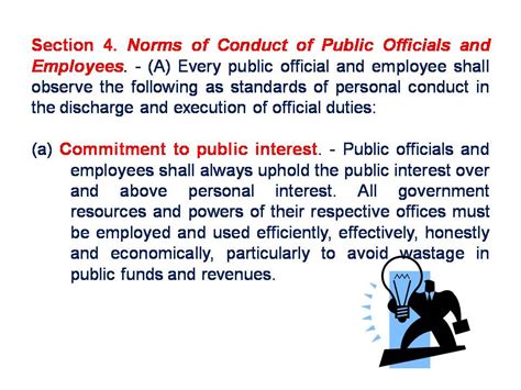 Code Of Conduct And Ethical Standards For Public Officials And