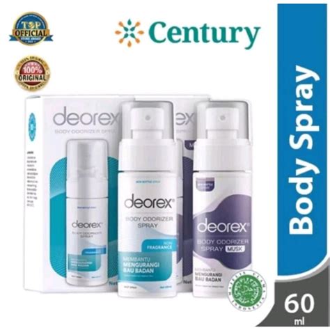 Jual Deorex Body Spray 60ml Biru Shopee Indonesia