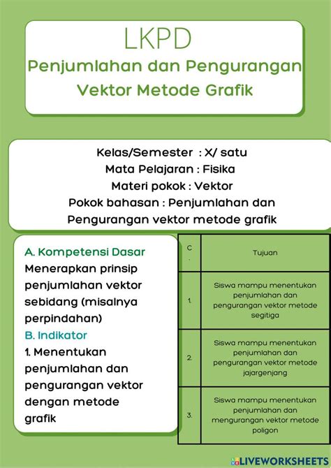 Lkpd Vektor Interactive Exercise Live Worksheets