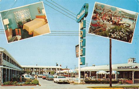 1960s Plantation Motel Virginia Beach Va Multi View Postcard 2r5 337