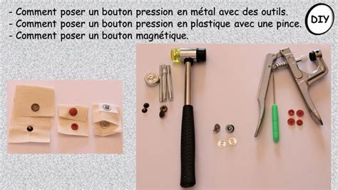 Comment mettre un bouton pression en plastique métal avec les outils