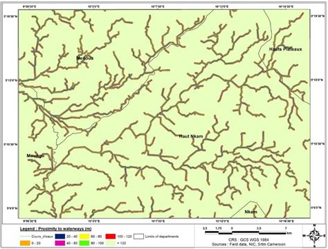 Proximity Map Of Watercourses In The Sebp Download Scientific Diagram