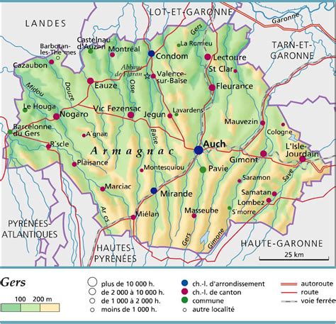 Carte du Gers Gers carte du département 32 villes sites