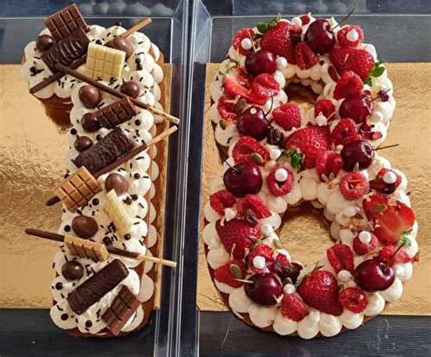 Duo De Number Cake Ans Chocolat Et Fruits Rouges De Notre Amour De