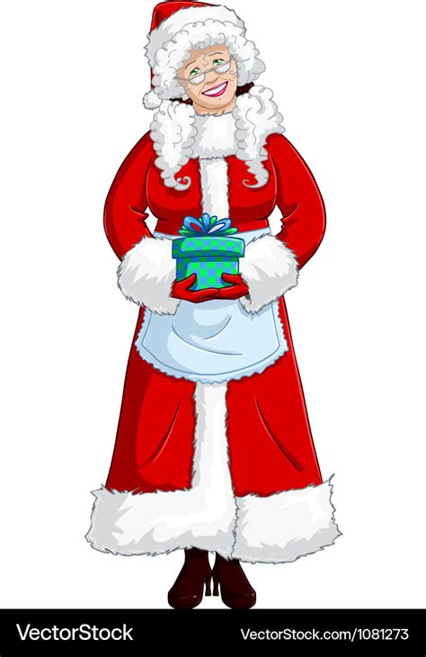 Mrs Santa Claus Royalty Free Vector Image Vectorstock