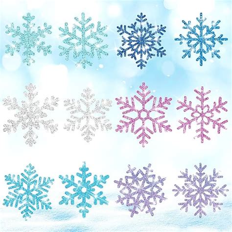 Amazon Zonon Pcs Snowflake Cutouts Decorations Winter Christmas