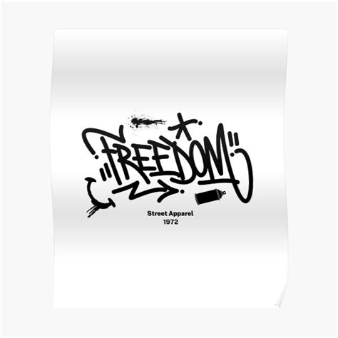 "Freedom Graffiti | Graffiti Mural Art and Street Art" Poster for Sale ...