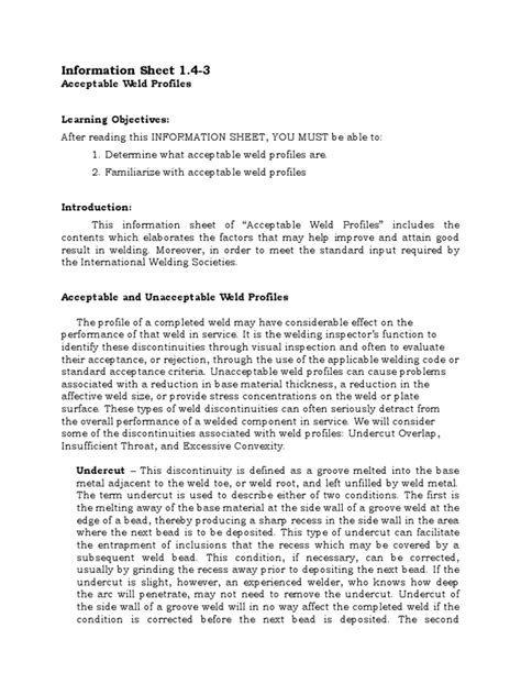 Acceptable Weld Profiles | PDF | Welding | Construction