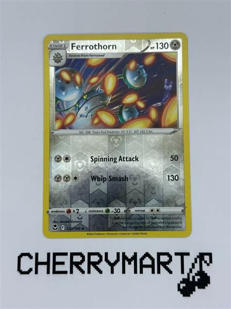 Ferrothorn Reverse Holo Silver Tempest Nm M Pokemon Card