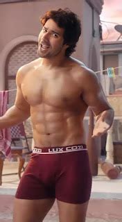 Shirtless Bollywood Men Varun Dhawan Strips Down To His Underwear For A Cheeky Ad Hot Bod
