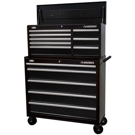 Husky 41 In 13 Drawer Tool Chest And Rolling Tool Cabinet Set Black Htc408bdlx12 Hmt405bdlx16