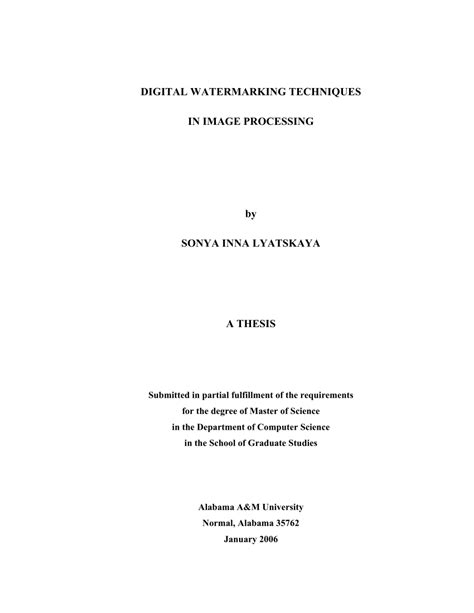 (PDF) Digital Watermarking Techniques In Image Processing