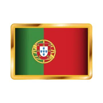 Portugal Square Badge Flag With Transparent Vector Portugal Portugal