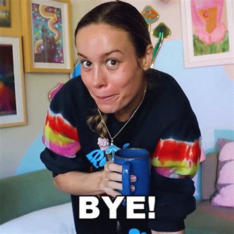 Bye Brie Larson Bye Brie Larson Goodbye Discover Share Gifs