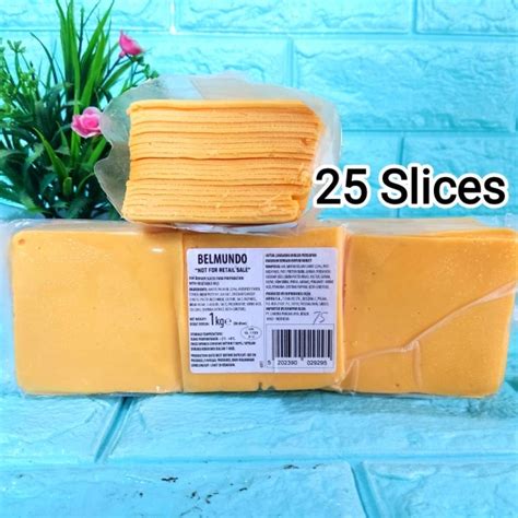 Jual Burger Cheese Slice Cheddar Belmundo Berger Keju Tipis 1kg