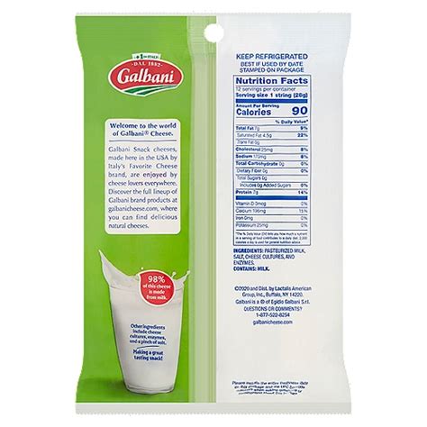 Galbani String Cheese Nutrition Facts Robertthaddeus