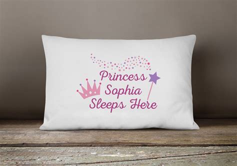 Princess Pillow Personalized Princess Pillow Case Princess | Etsy