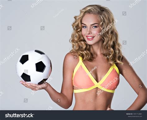 Girl Soccer Ball Bikini Images Stock Photos Vectors Shutterstock