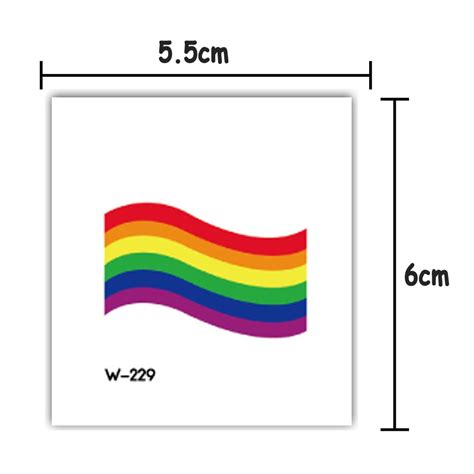 Pcs Gay Pride Rainbow Temporary Tattoos Rainbow Flag Stickers