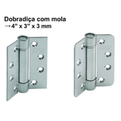 Dobradiça mola Inox Häfele EPM Fechaduras Campinas