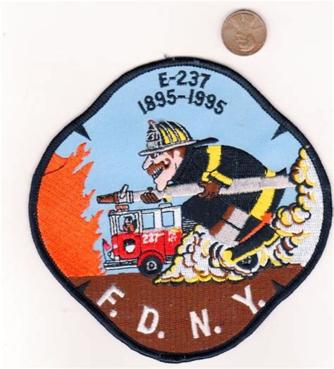 Fire Patch New York City Fdny Engine 237 100 Anniversary 1895 1995