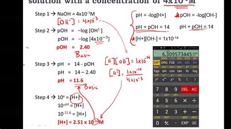 Ph And Poh Formulas