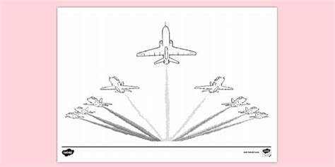 The Red Arrows Colouring Colouring Sheets Teacher Made