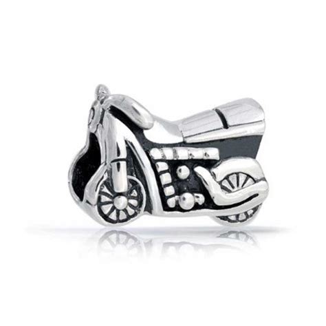 Bling Jewelry Verwitterter Sterling Silber Motorrad Charm Bead Pandora