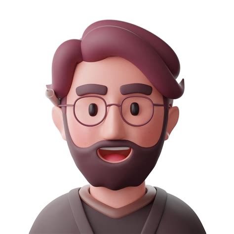 Designer homem ícone 3d para pessoas de avatar PSD Premium