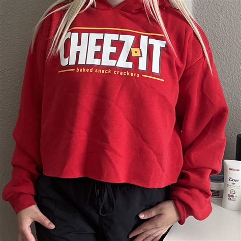 Official Kelloggs Cheez It Hoodie Cropped Depop