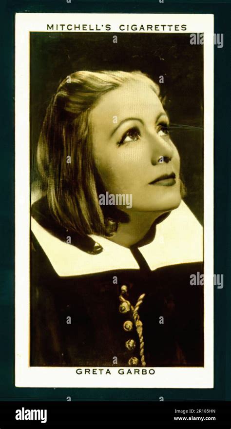 Greta Garbo Vintage Cigarette Card Stock Photo Alamy