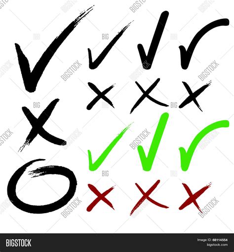 Hand Drawn Check Mark Vector Photo Free Trial Bigstock