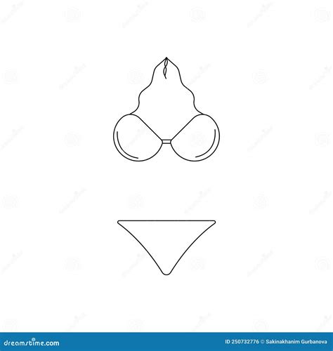 Bikini Underwear Or Swimsuit Icon Stock Vector Illustration Of Body Fashion 250732776
