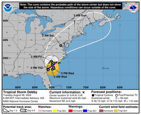 Tropical Storm Debby Hits South Carolina With Over A Foot Of Rain As