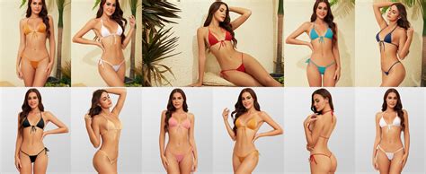 Amazon Dadress Micro Bikini Sets Extreme Sexy Halter Swimsuit Tie Side G String Cheeky