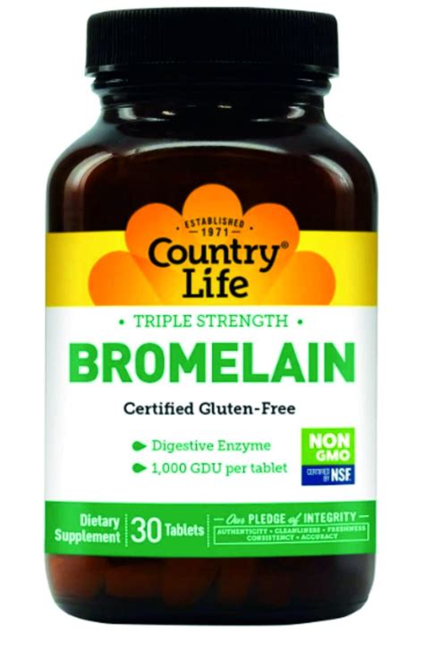 ᐉ Бромелайн Bromelain Triple Strength 500 мг 30 таблеток (00000033061 ...