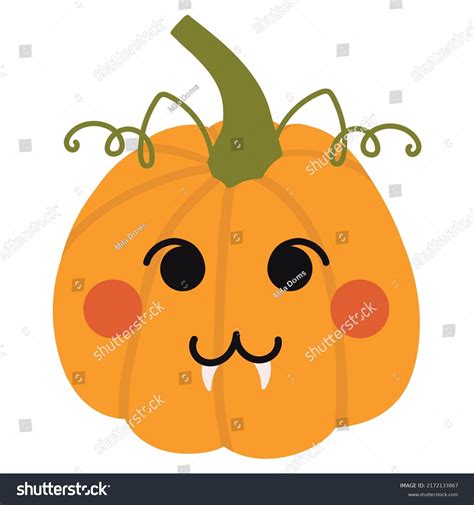 Cute Cartoon Pumpkin Vector Image Pumpkin Stock Vector Royalty Free