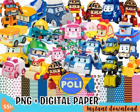 ROBOCAR POLI Clipart Robocar Robocar Poli PNG Bundle - Etsy Canada