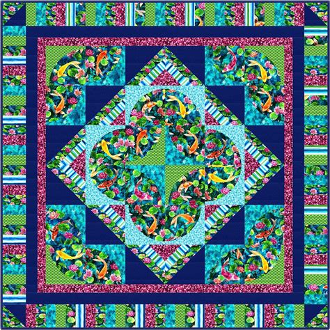 Tranquility Quilt Koi Pond By Marsha Evans Moore