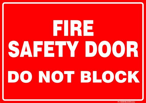 Fire Safety Door – JS Signs