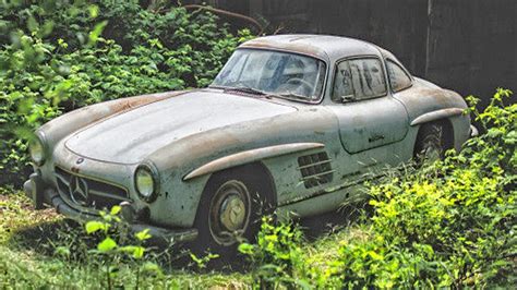 Abandoned Mercedes Benz 300sl Gullwing Mercedes Found Which Stood In