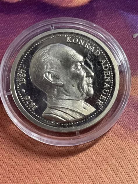 MÜNZE GEDENKMÜNZE COIN Medaille KONRAD ADENAUER 1876 1967 Deutschland