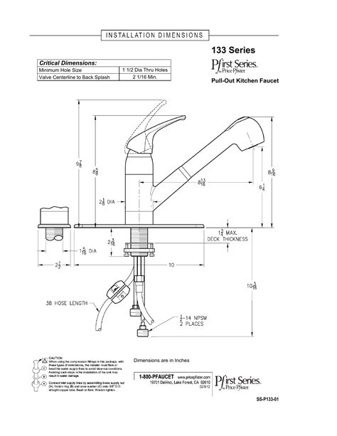 Pfister G Ss Single Handle Pull Out Sprayer Kitchen Faucet In