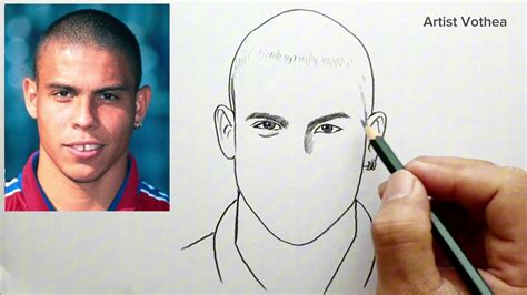 Drawing Realistic Ronaldo R9 Brazilian - YouTube