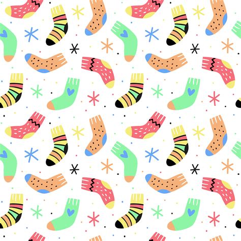 Hand drawn socks pattern 1762591 Vector Art at Vecteezy