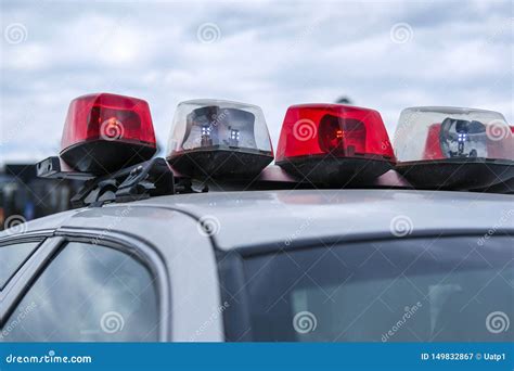 Light bar on a police car stock image. Image of city - 149832867