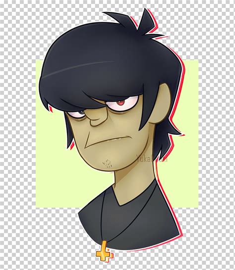 2 d russel hobbs murdoc niccals fideos gorillaz púrpura cara pelo