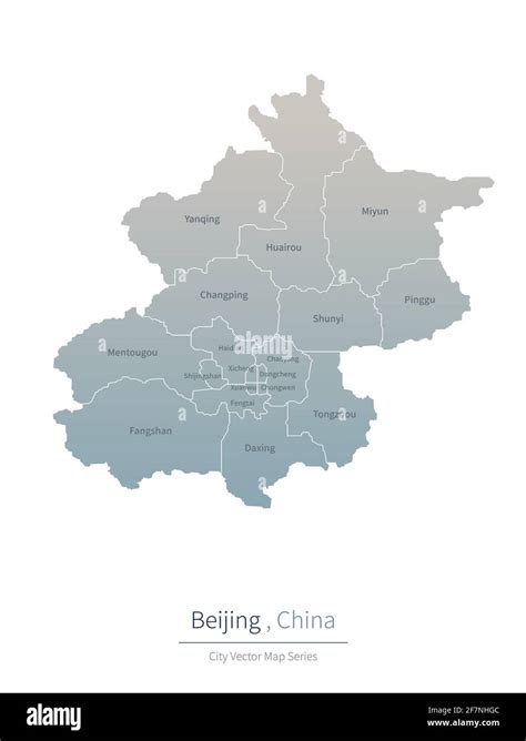 Beijing China Maps Cartography Geography Beijing Stock Vector Images